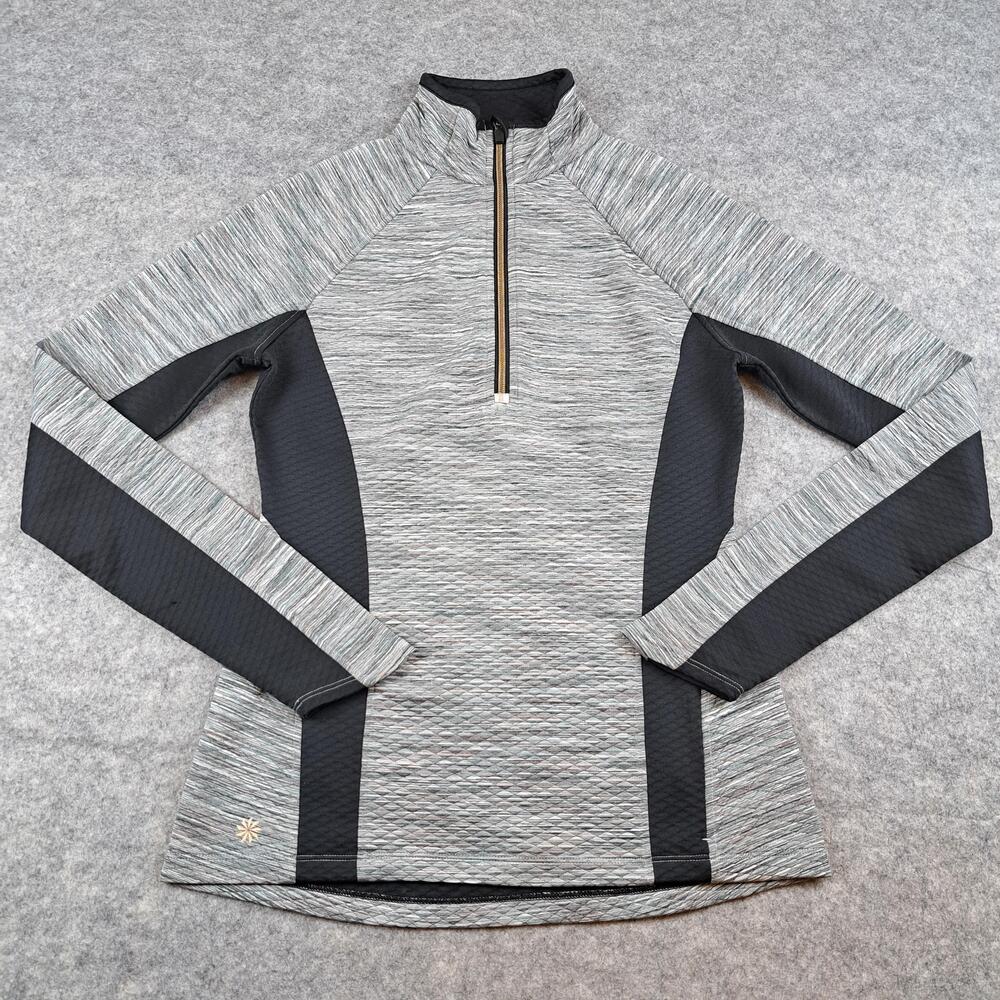 Athleta Sweater Womens Small Gray 1/4 Zip Pullover Running Top Gym Active Jacket
